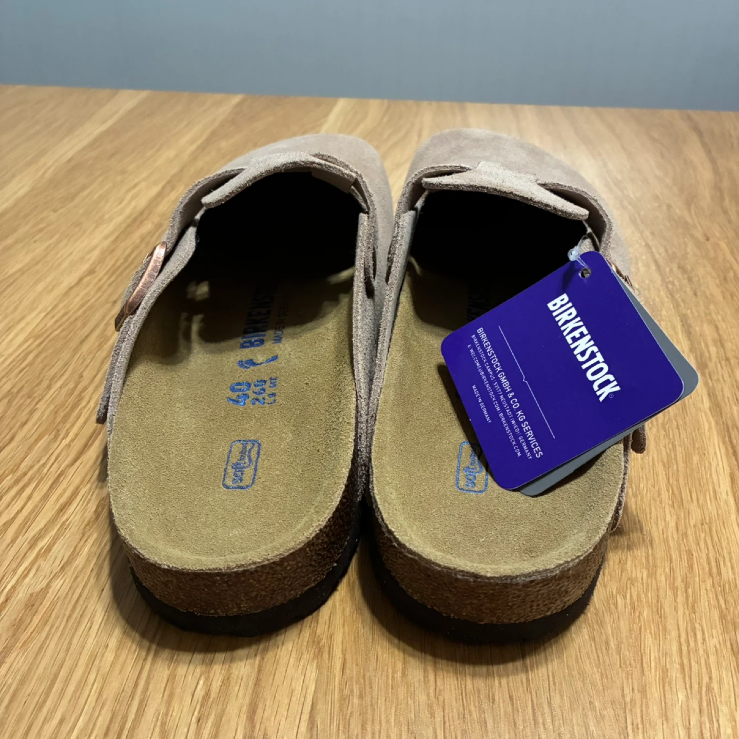 Women’s Size 9 Birkenstock Boston Clogs – Taupe Suede 🤎 - photo 2