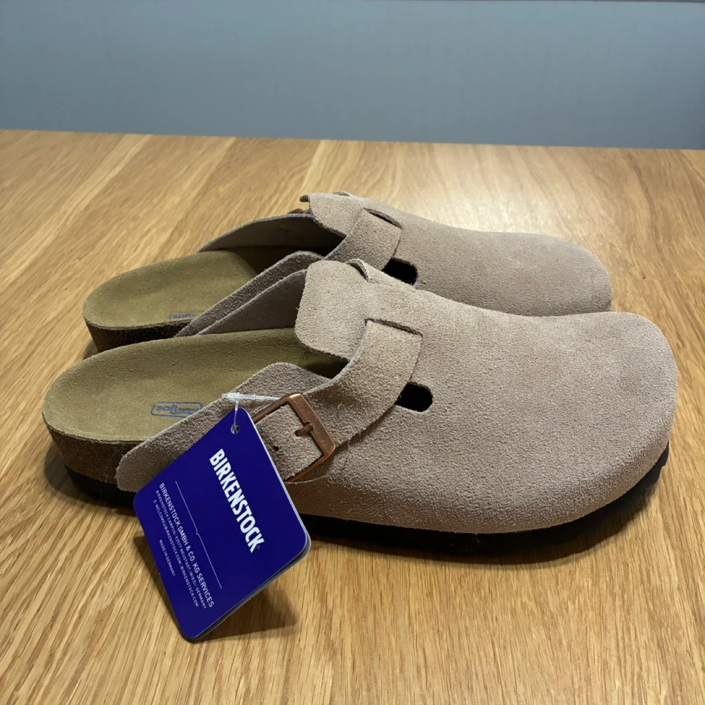 Women’s Size 9 Birkenstock Boston Clogs – Taupe Suede 🤎 - photo 3