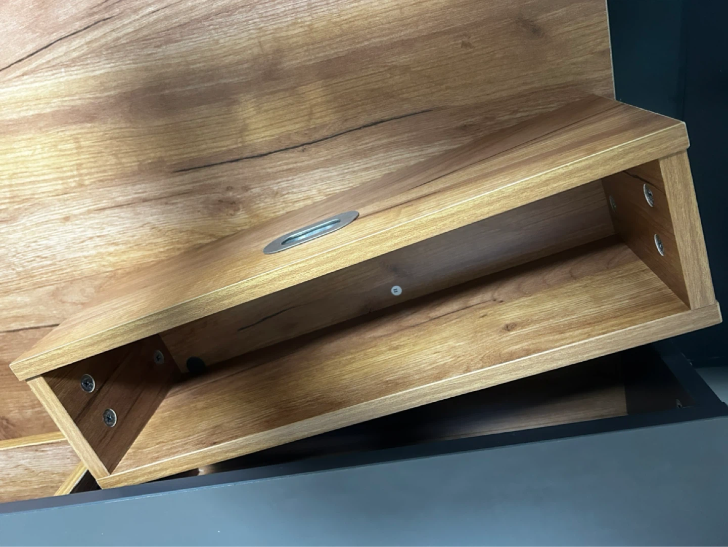 Compact Writing Desk with Drawer and Shelf - photo 3