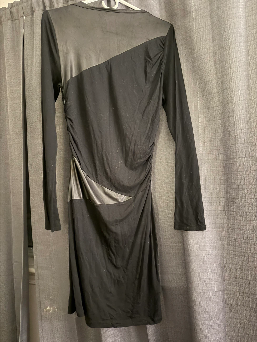 Mango Casual Sportswear Black Ruched Dress - Size M - photo 2