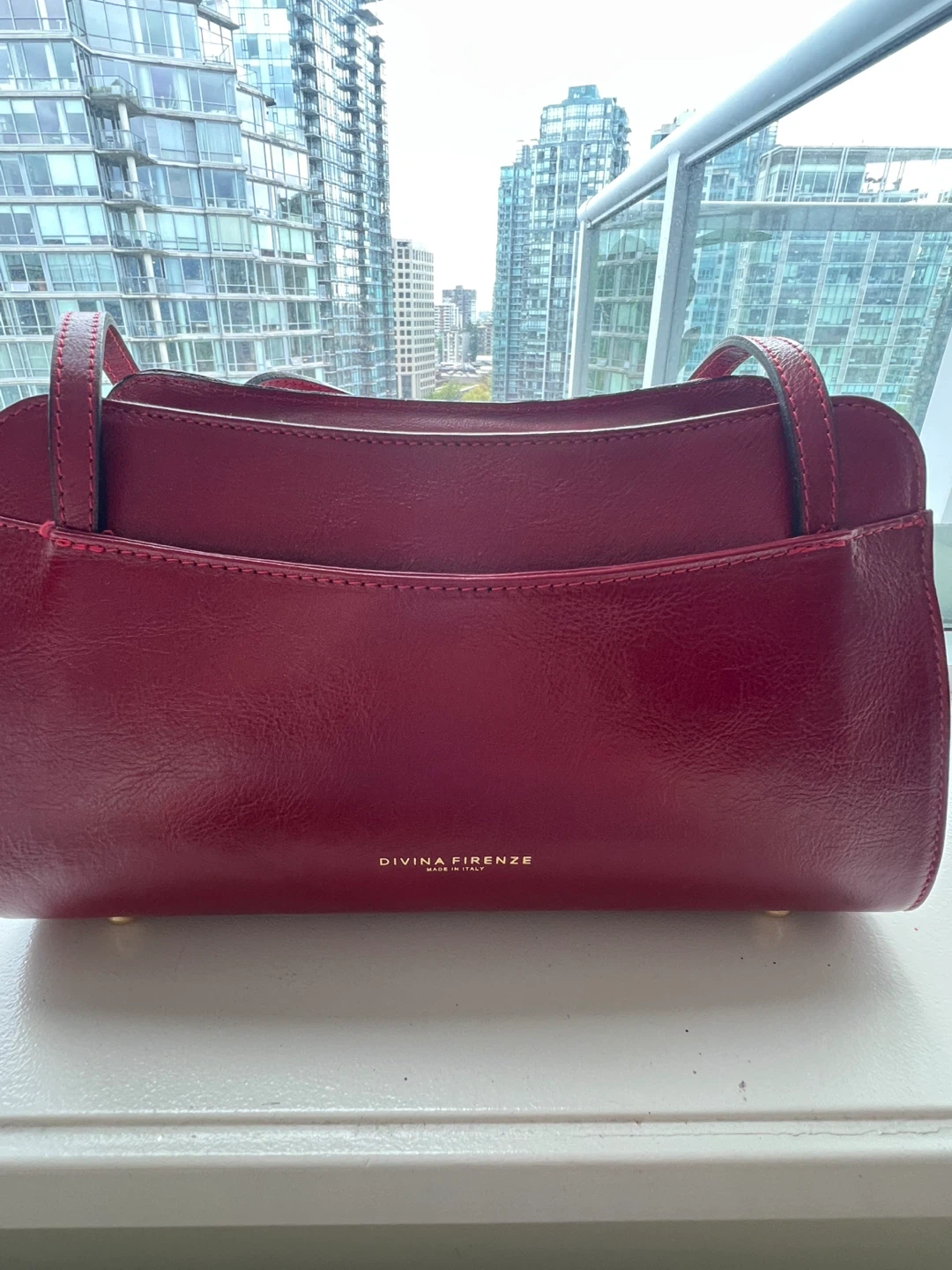 Divina Firenze Red Leather Handbag