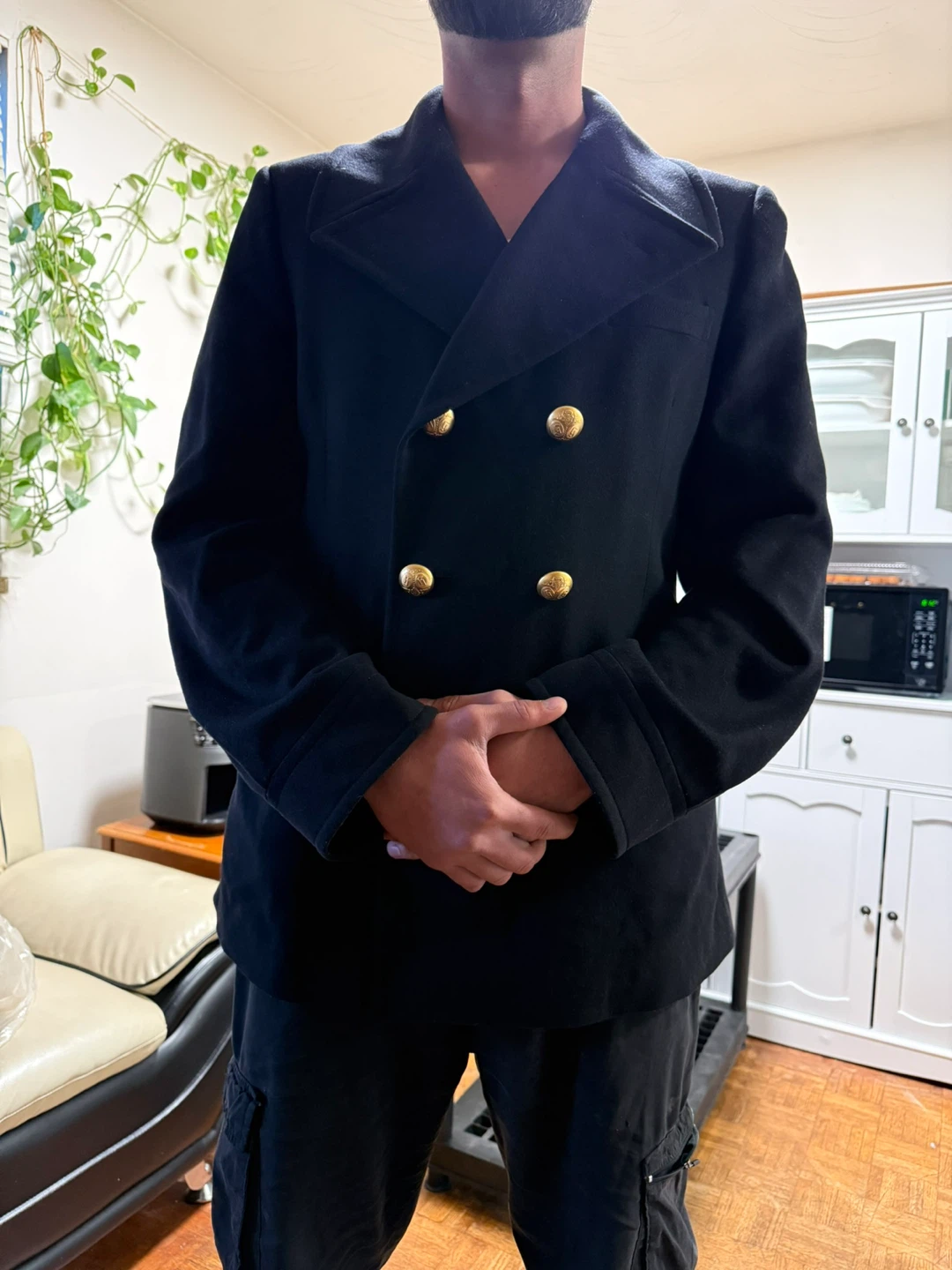 Gucci Double-Breasted Wool Blend Peacoat