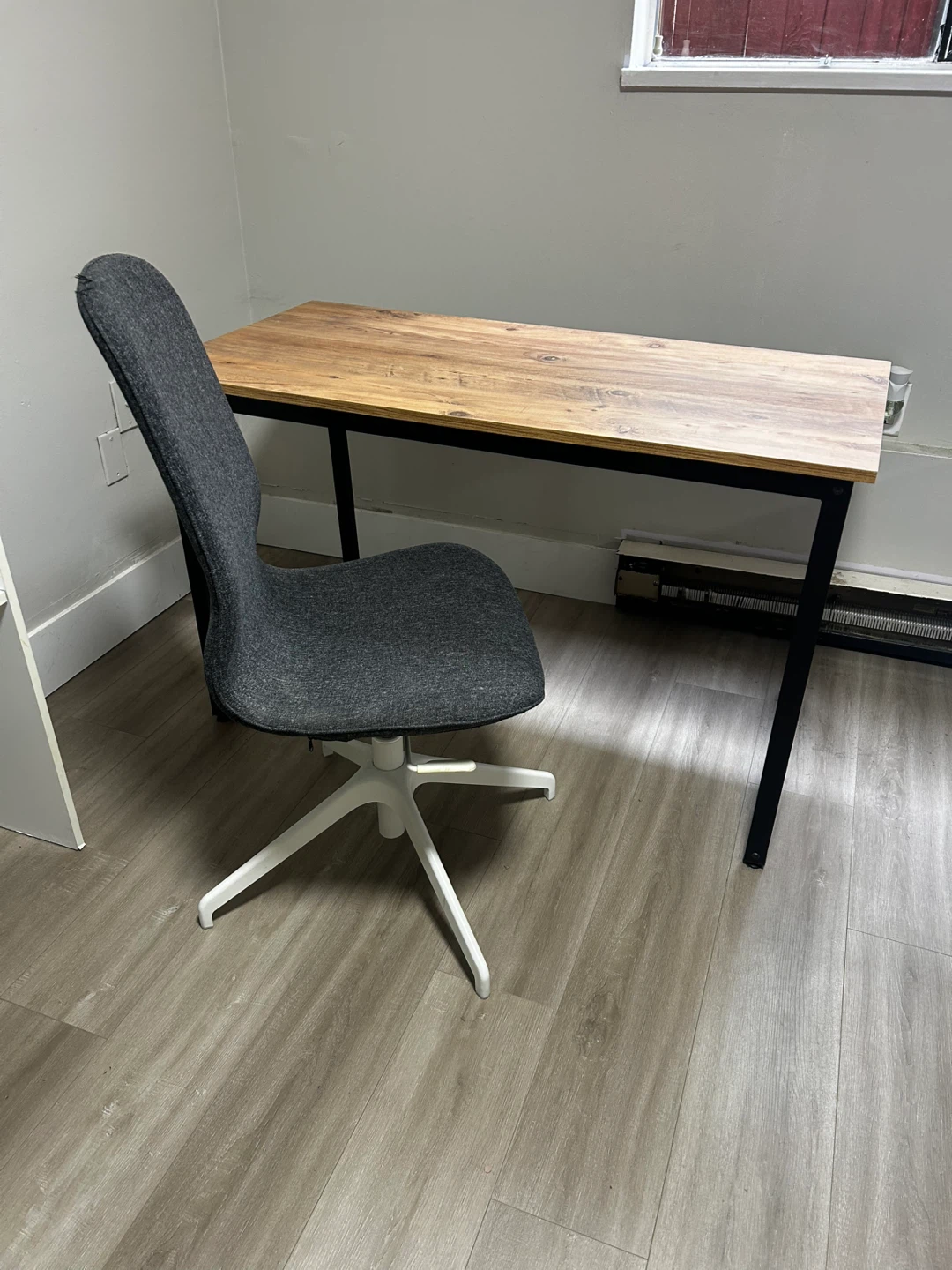 Wood and Metal Desk & Chair