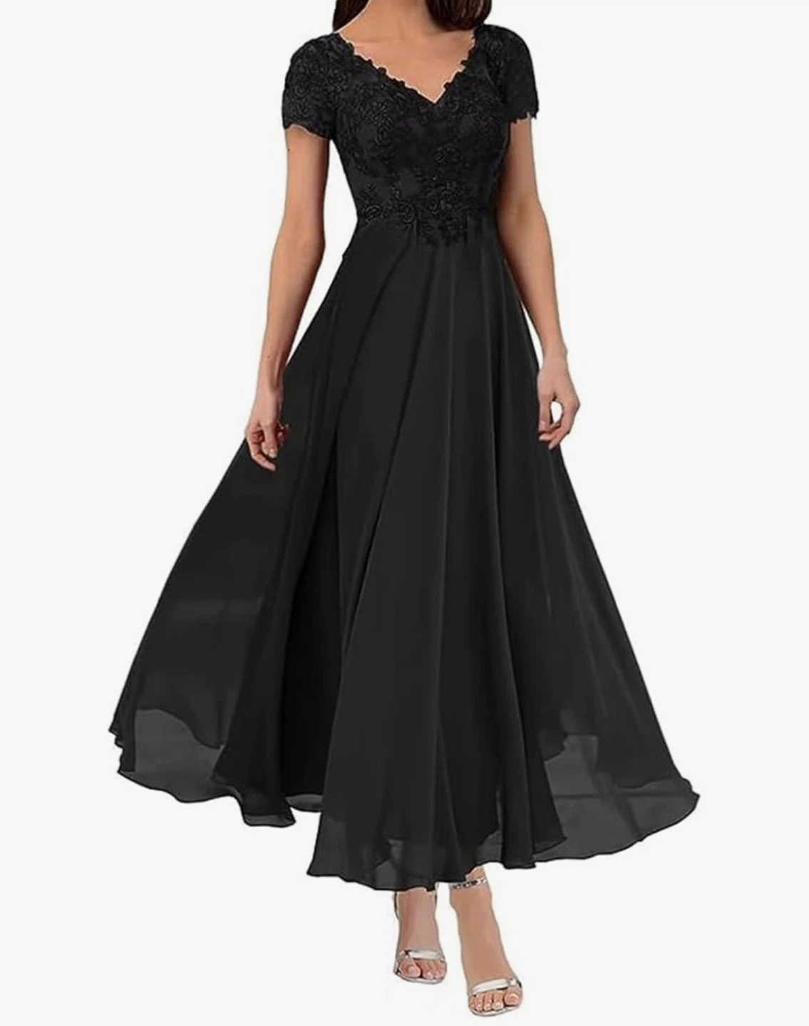 Black Lace Formal Dress Plus Size 22 Elegant Maxi