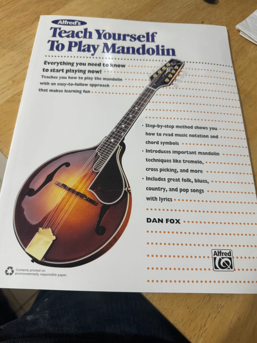Alfred's Teach Yourself To Play Mandolin Book