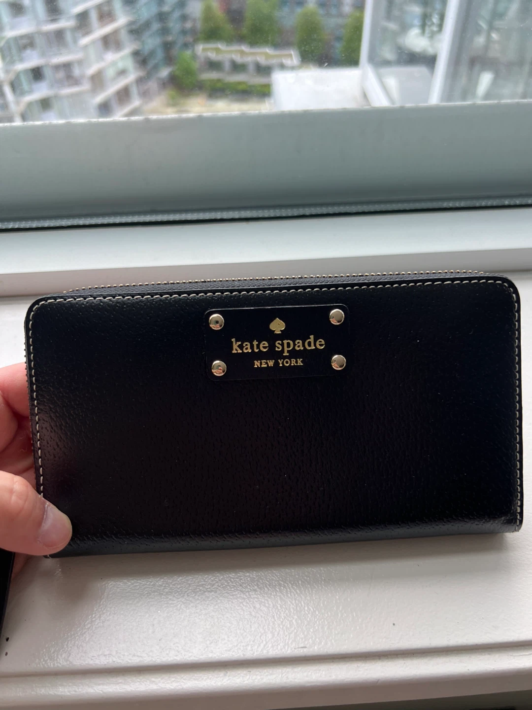 Kate Spade Black Zip Around Wallet