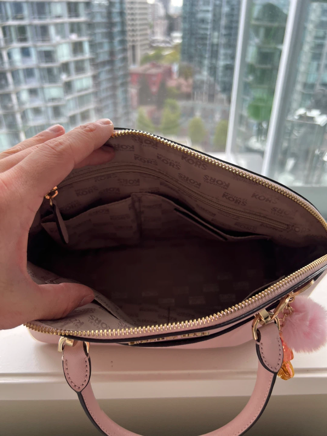 Michael Kors Pink Leather Dome Satchel Bag - photo 2