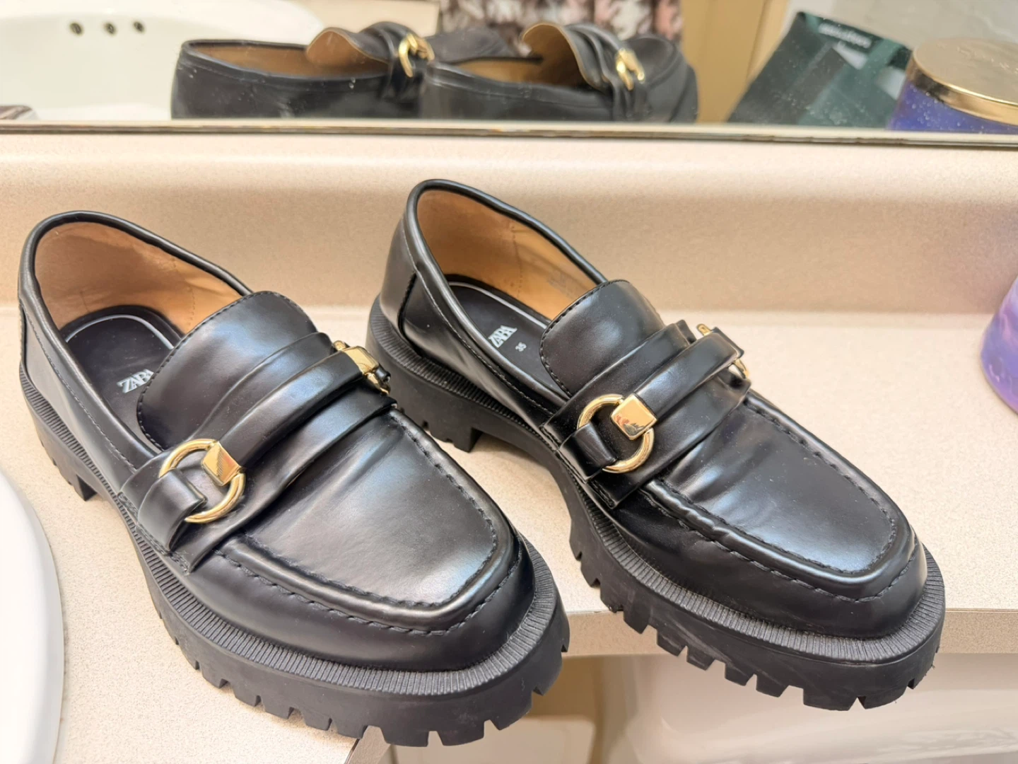 Zara Black Loafers Size 35 - photo 2