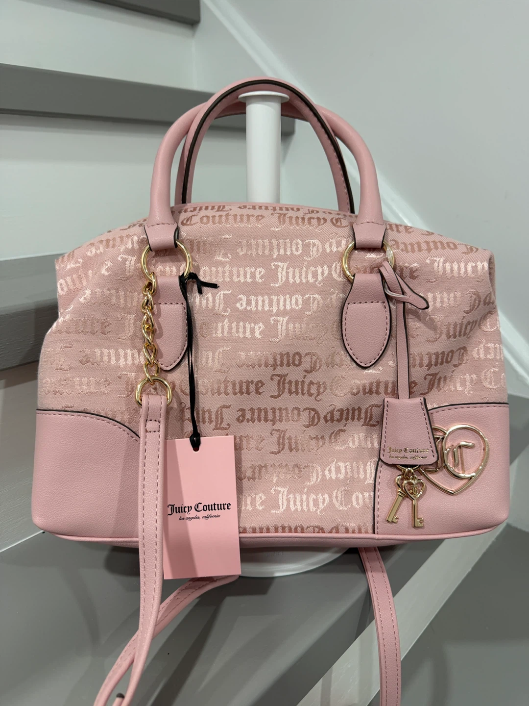 Juicy Couture "Call It A Classic Satchel" Pink Diamond Handbag