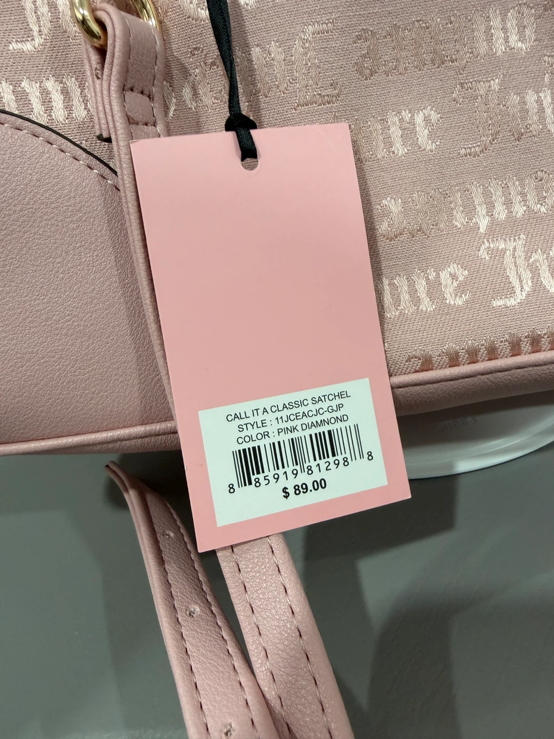 Juicy Couture "Call It A Classic Satchel" Pink Diamond Handbag - photo 4
