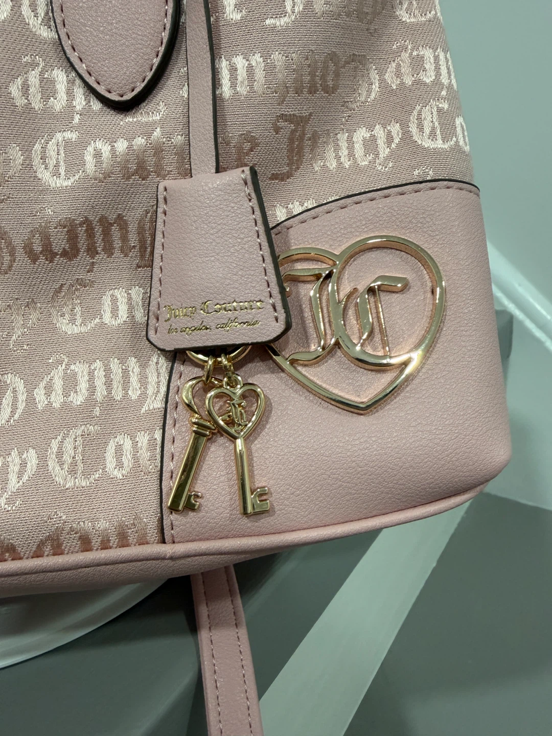 Juicy Couture "Call It A Classic Satchel" Pink Diamond Handbag - photo 3