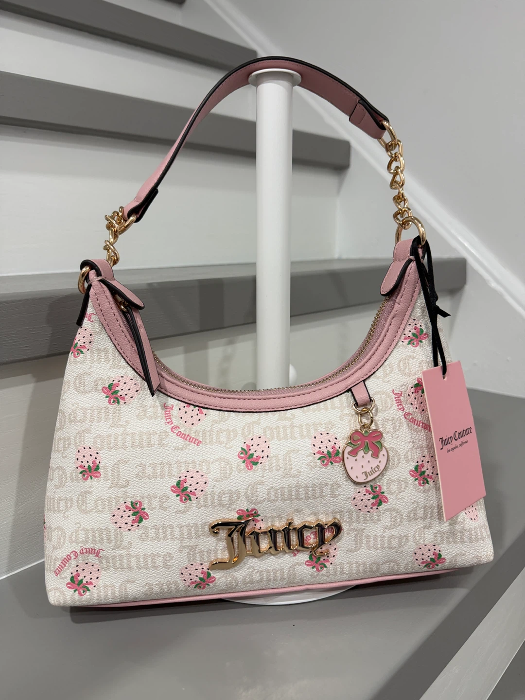 Juicy Couture Strawberry Print Shoulder Bag