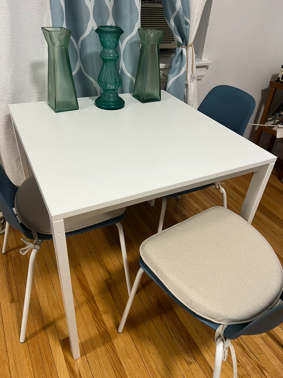 IKEA White Dining Table and 4 Chairs Set