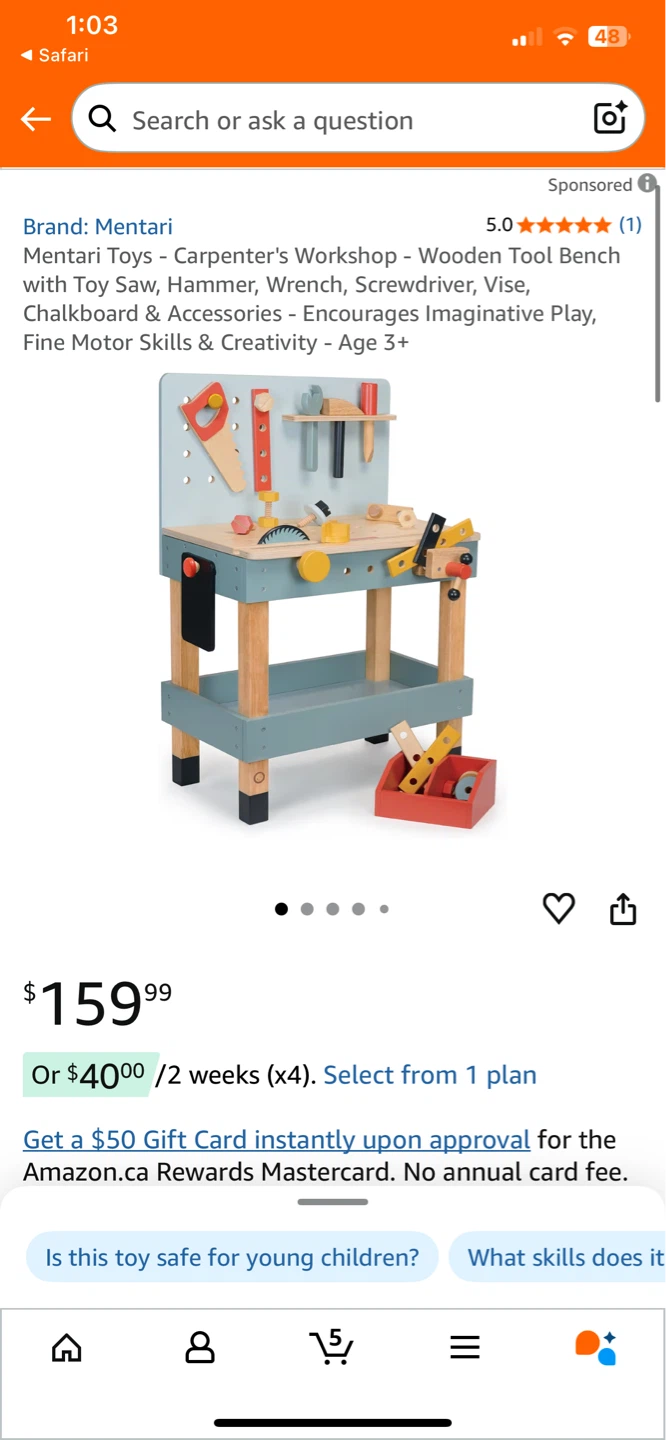 Mentari Toys Carpenter's Workshop Wooden Tool Bench - photo 2