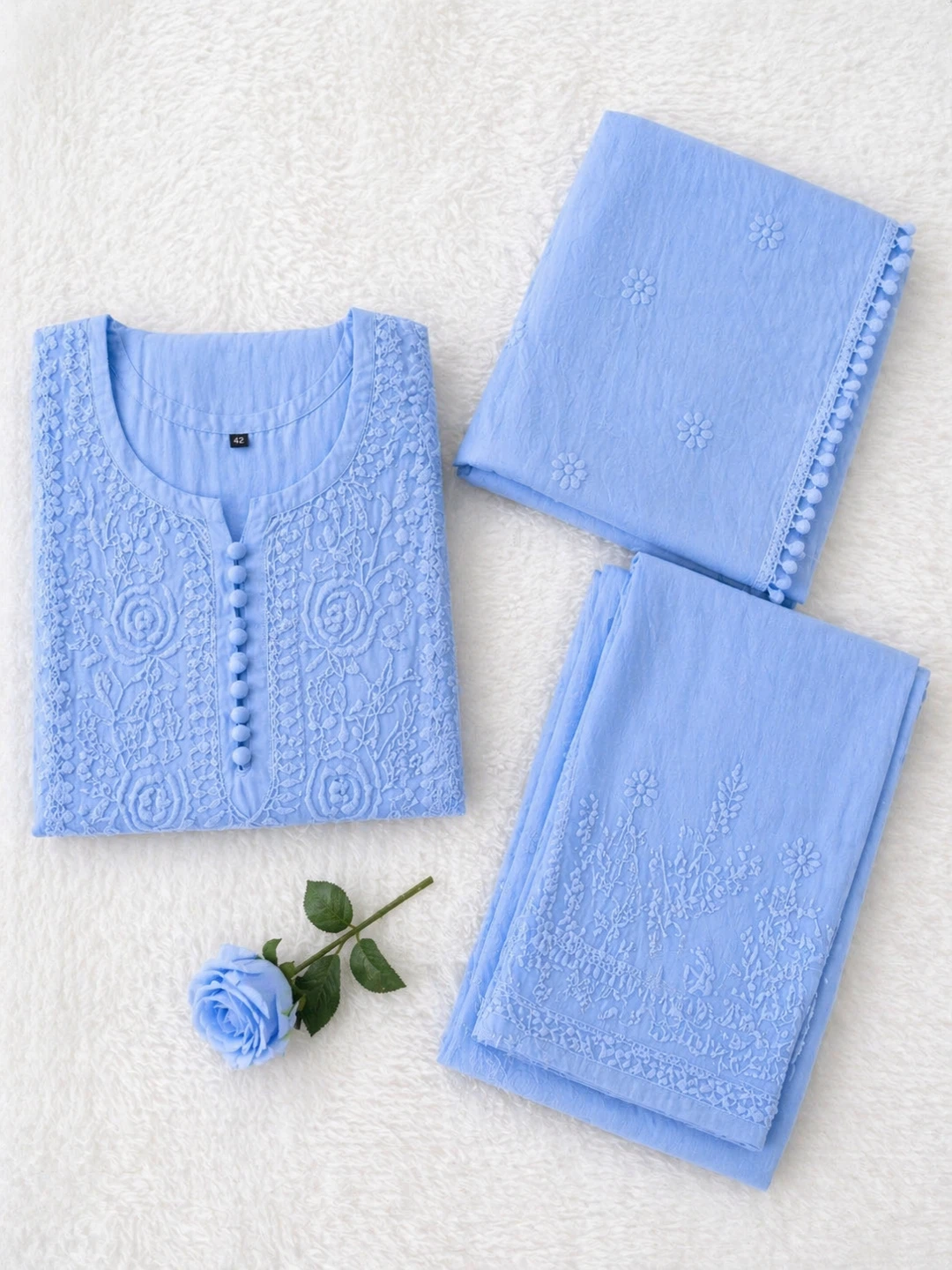 3 piece Chickenkari Suit in Various Spring colours - photo 4