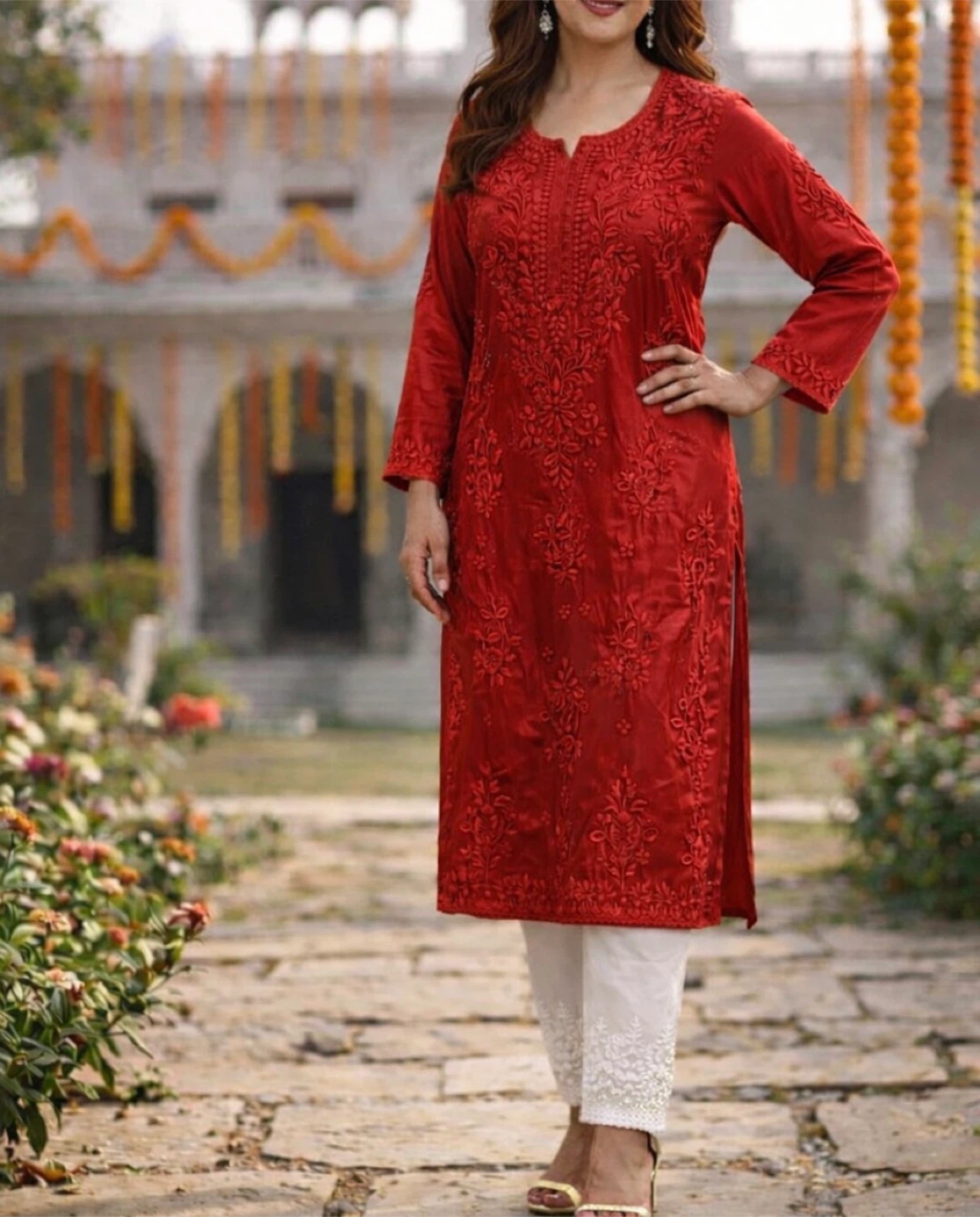 Chickenkari long Kurtis in Satin - photo 2
