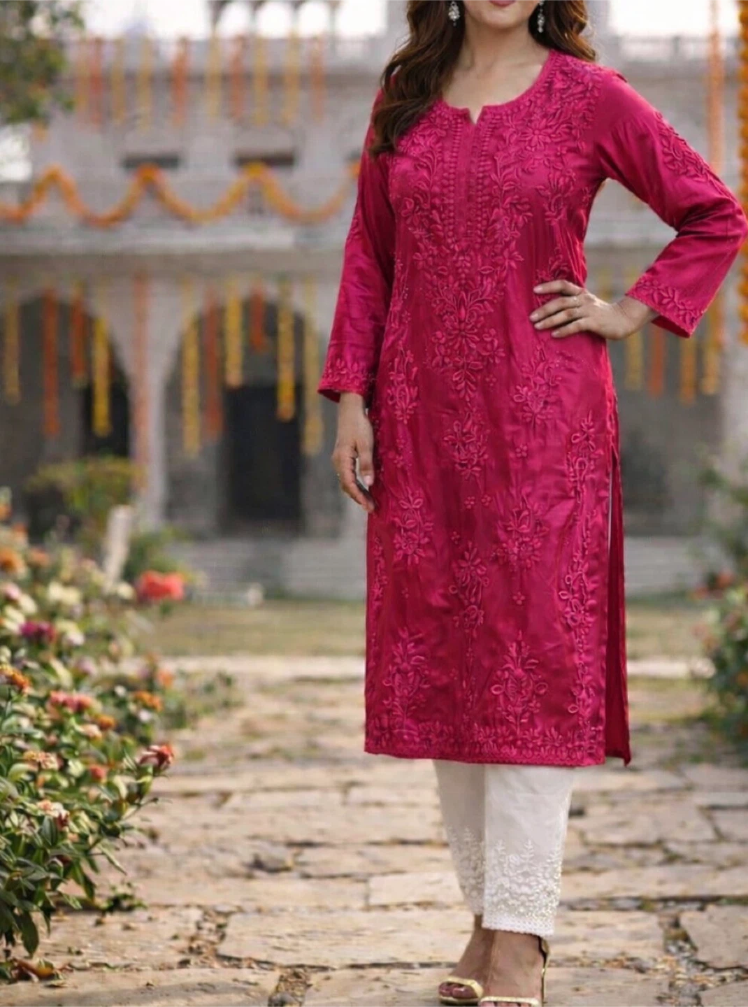 Chickenkari long Kurtis in Satin - photo 3