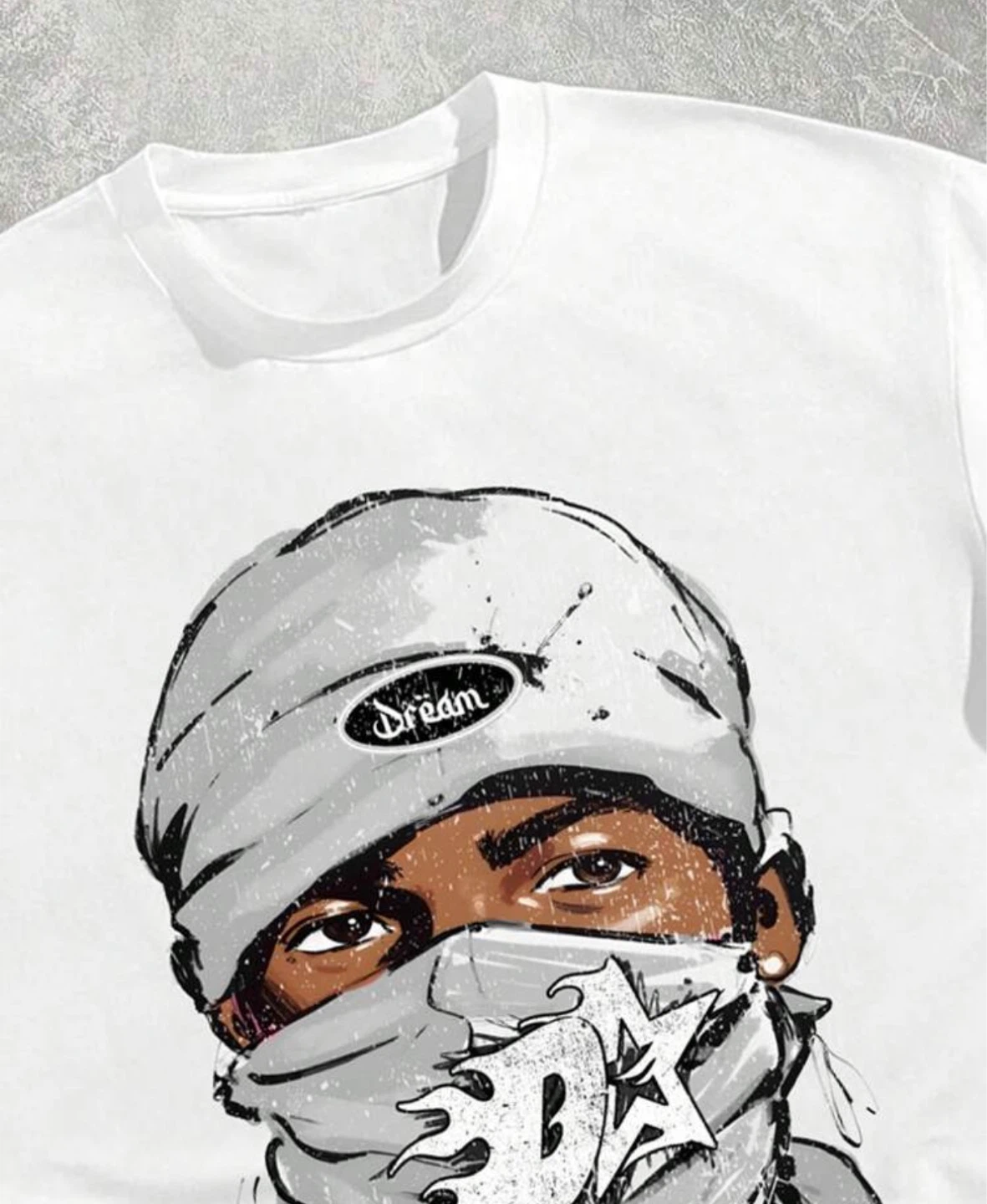 Designer White Graphic T-Shirt - photo 3