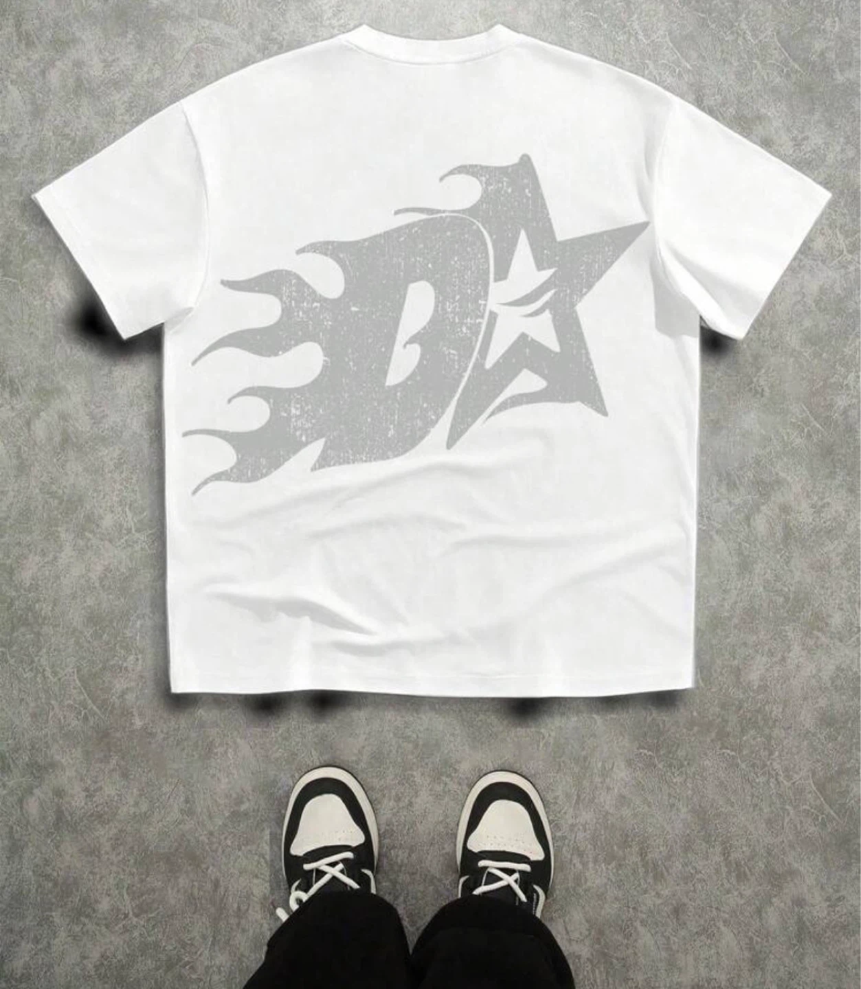 Designer White Graphic T-Shirt - photo 4