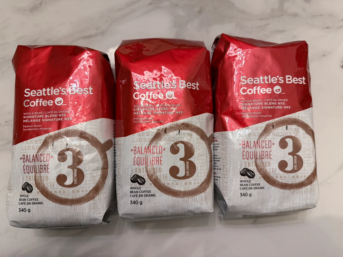 Seattle's Best Coffee Signature Whole Bean 340g Bags