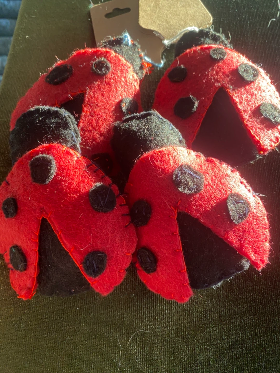 Hand sewn ladybug catnip toys