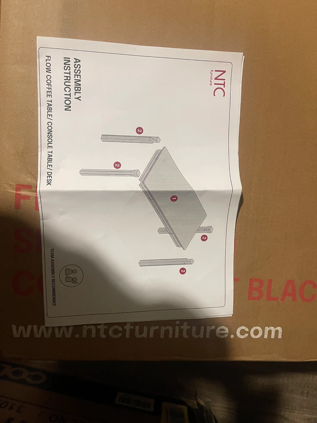 NTC Furniture Black Console Table - photo 2