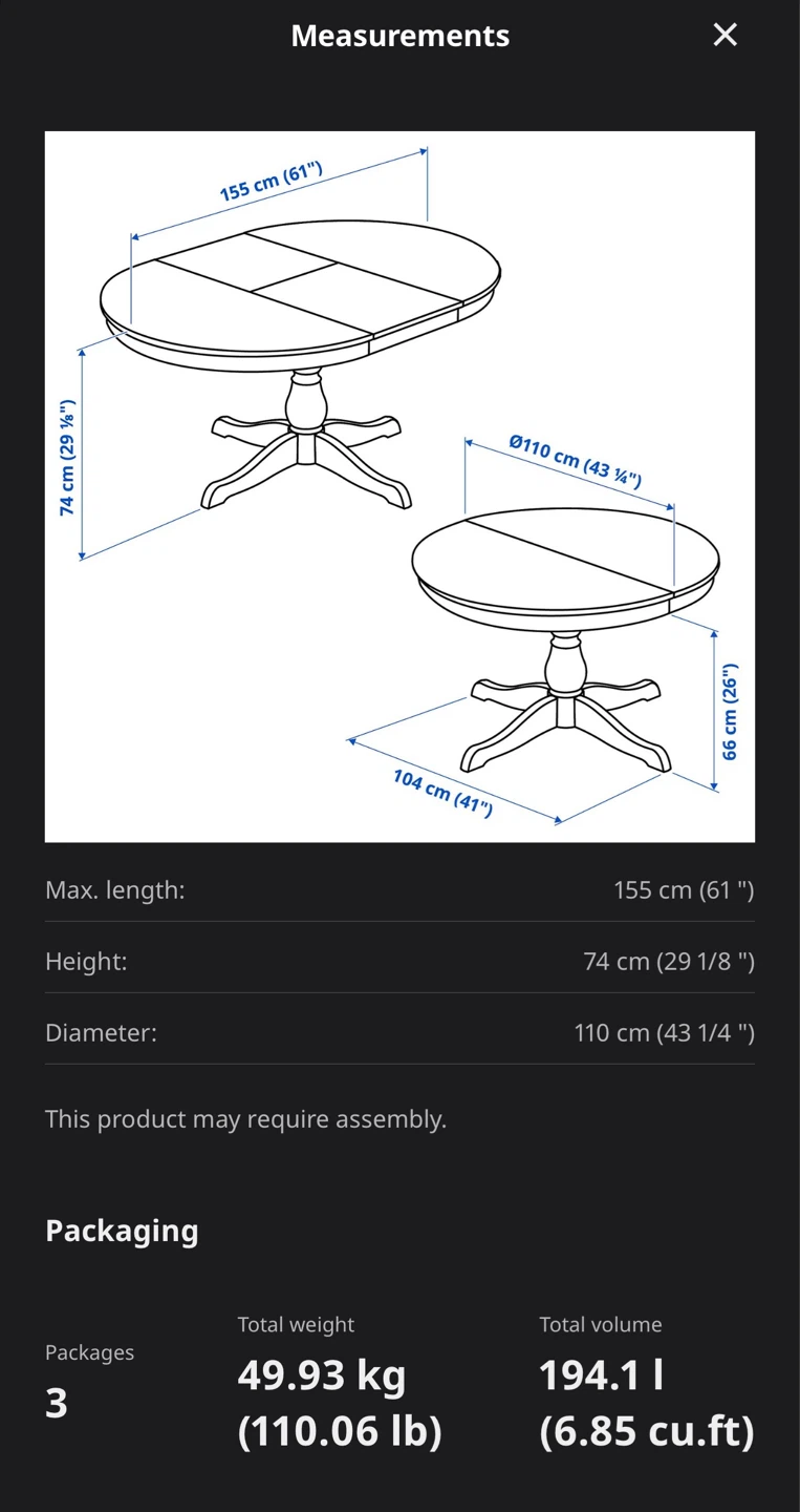Ikea INGATORP Expandable Dining Table - photo 5
