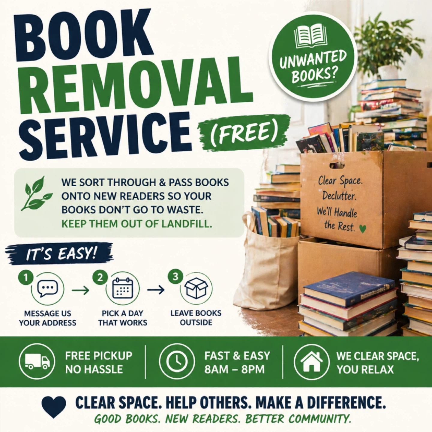 📦 Book Removal Service (FREE)