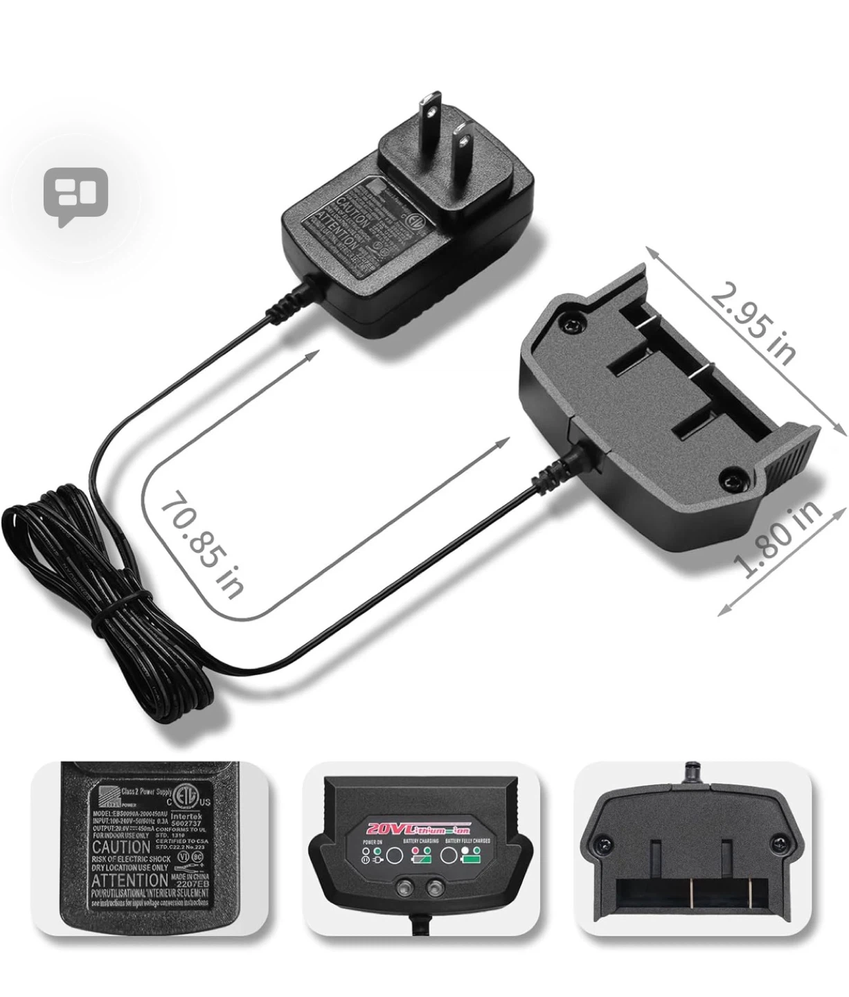 Avid Power 20V Lithium-ion Battery Charger