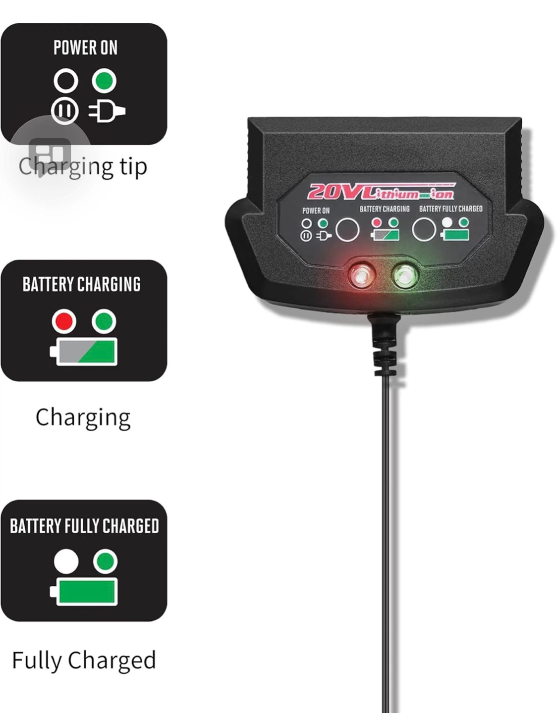 Avid Power 20V Lithium-ion Battery Charger - photo 4