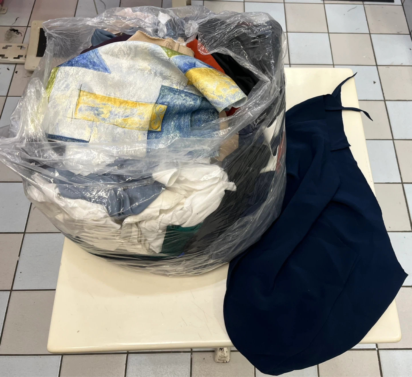 Bag of assorted clothing scraps - photo 2