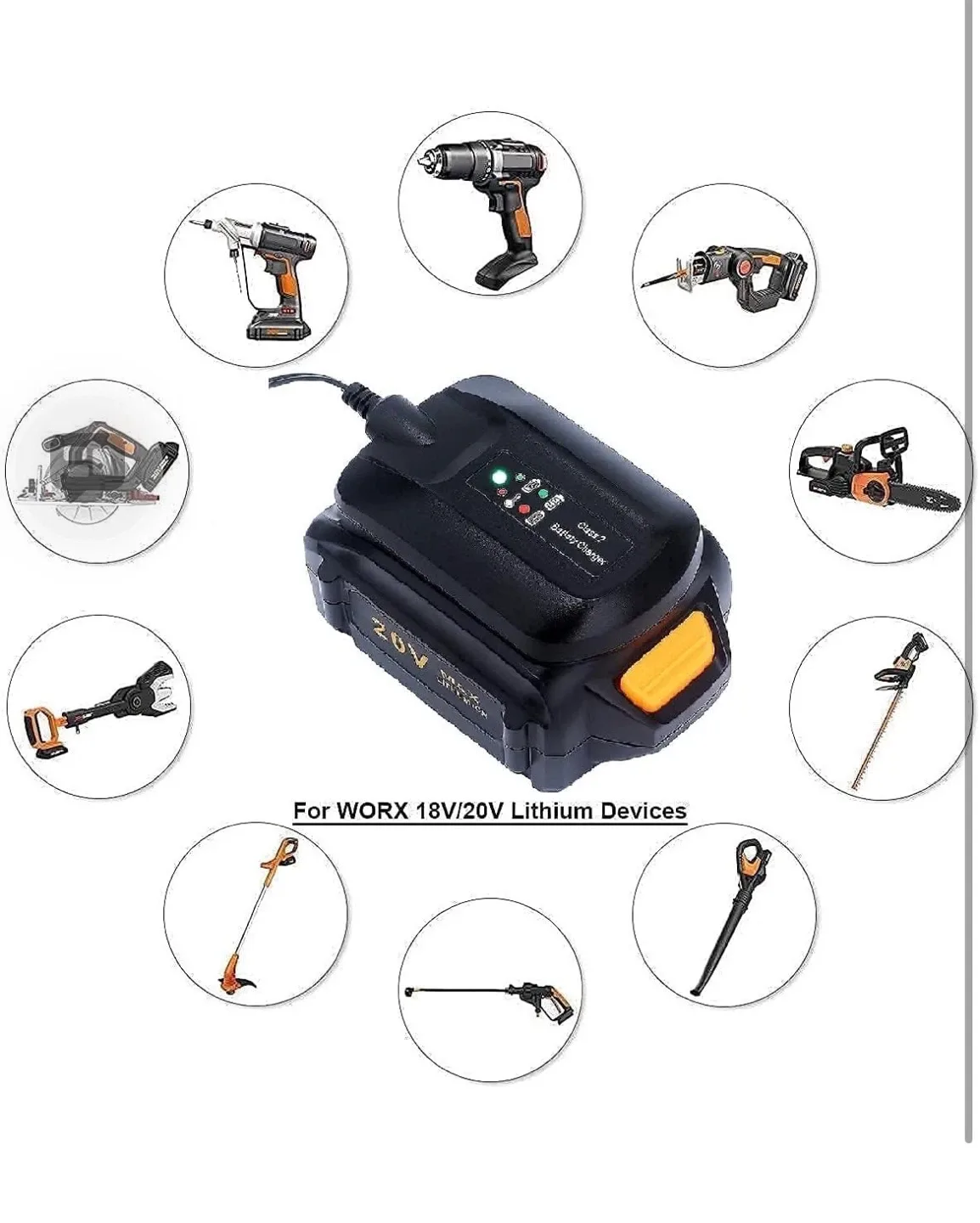 WORX 20V Lithium Battery Charger - photo 4