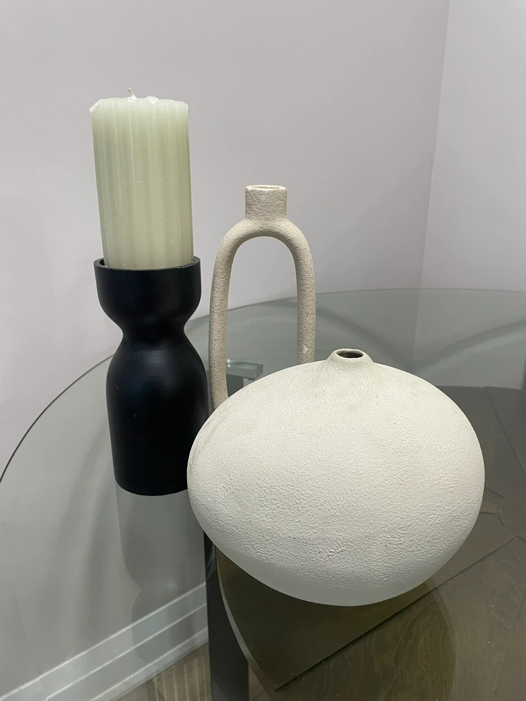 Decorative Vase and Candle Holder Set