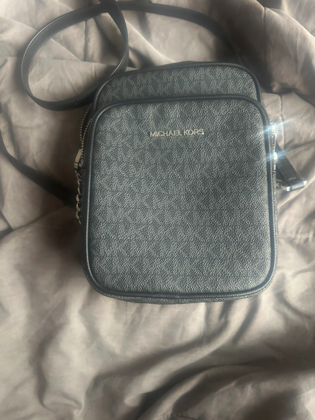 Michael Kors Black Monogram Crossbody Bag