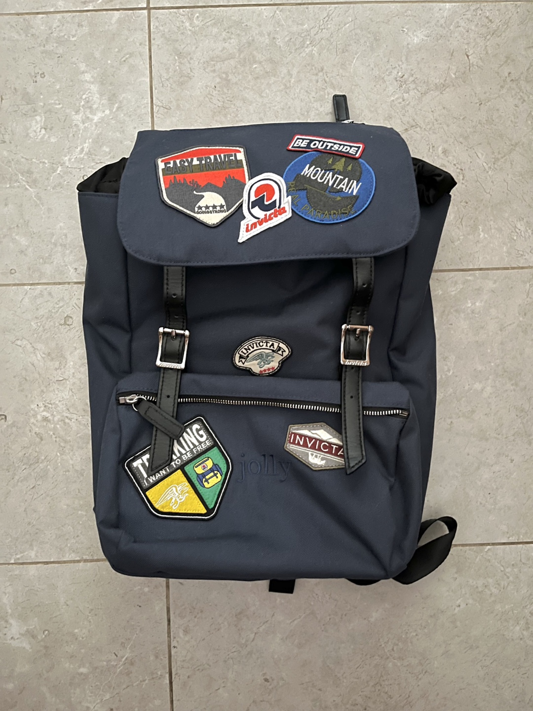 BNWT Invicta Jolly Travel Patch Backpack