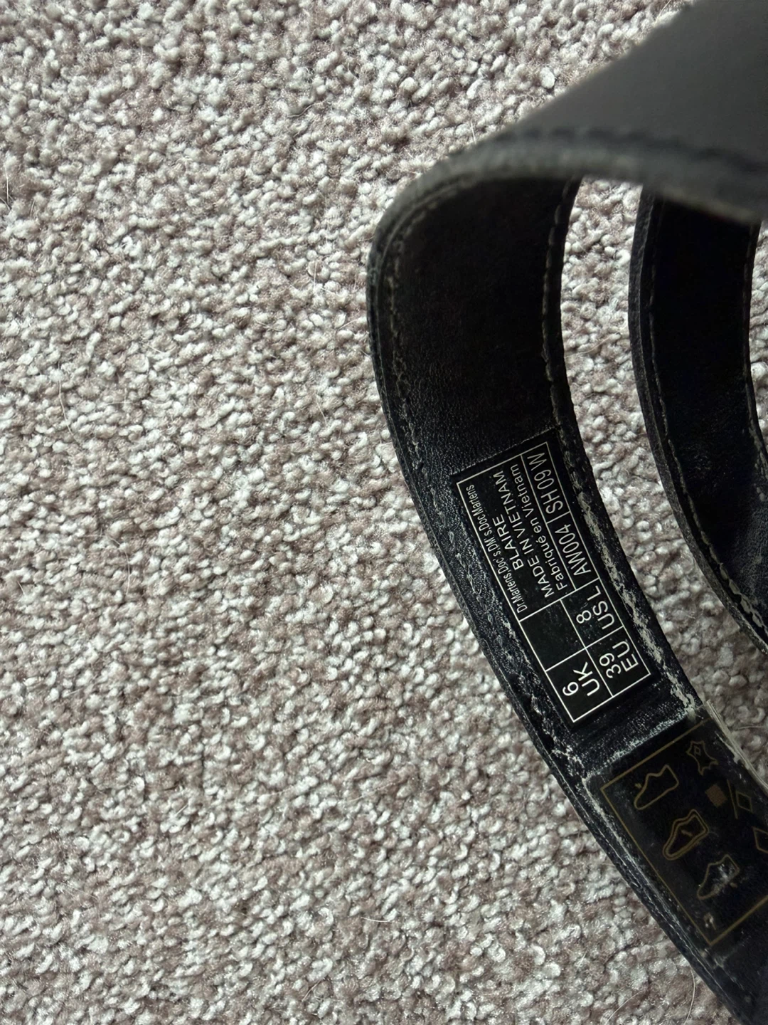 Dr. Martens Black Leather Platform Sandals Size US 8 - photo 5
