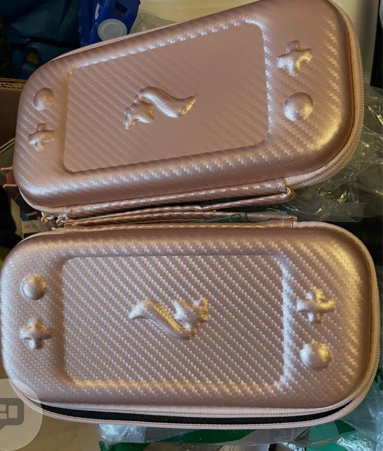 Rose Gold Nintendo Switch Lite Carrying Case with Fox Emblem - photo 2