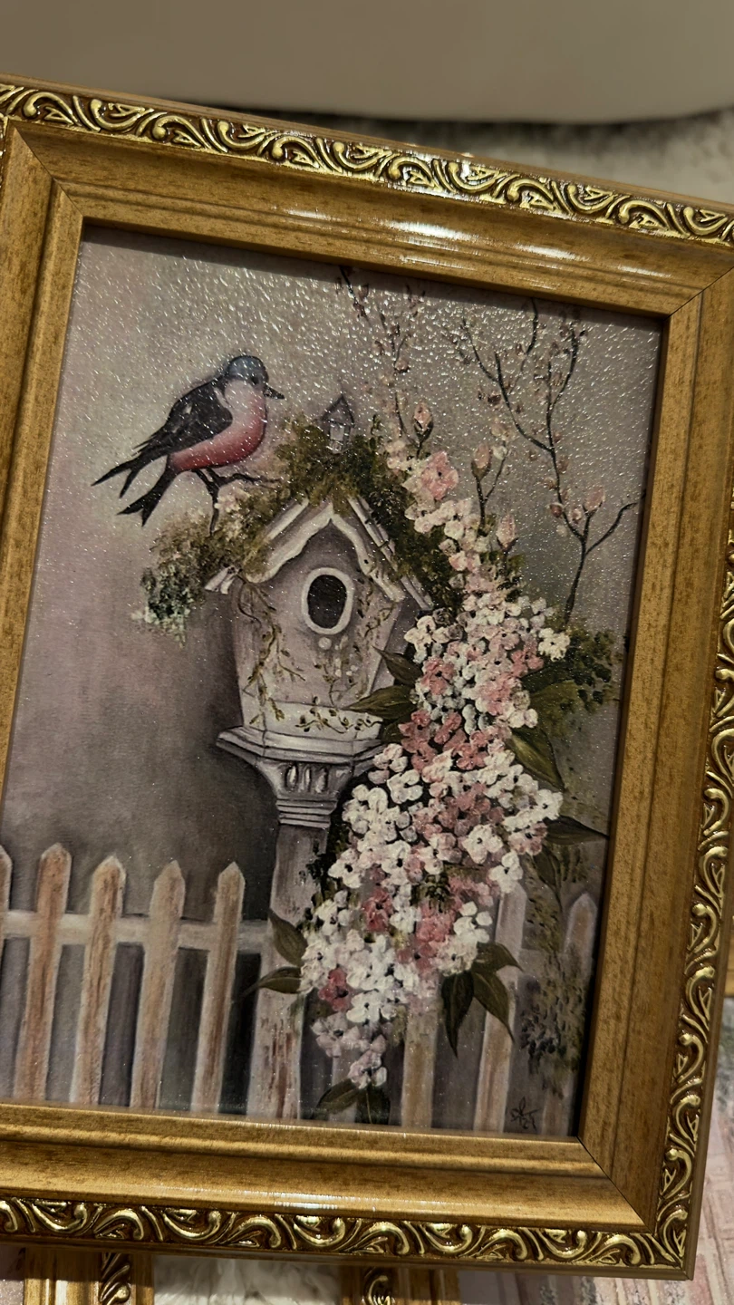 Framed Artwork - Set of 5 Vintage Floral & Bird Prints - photo 5