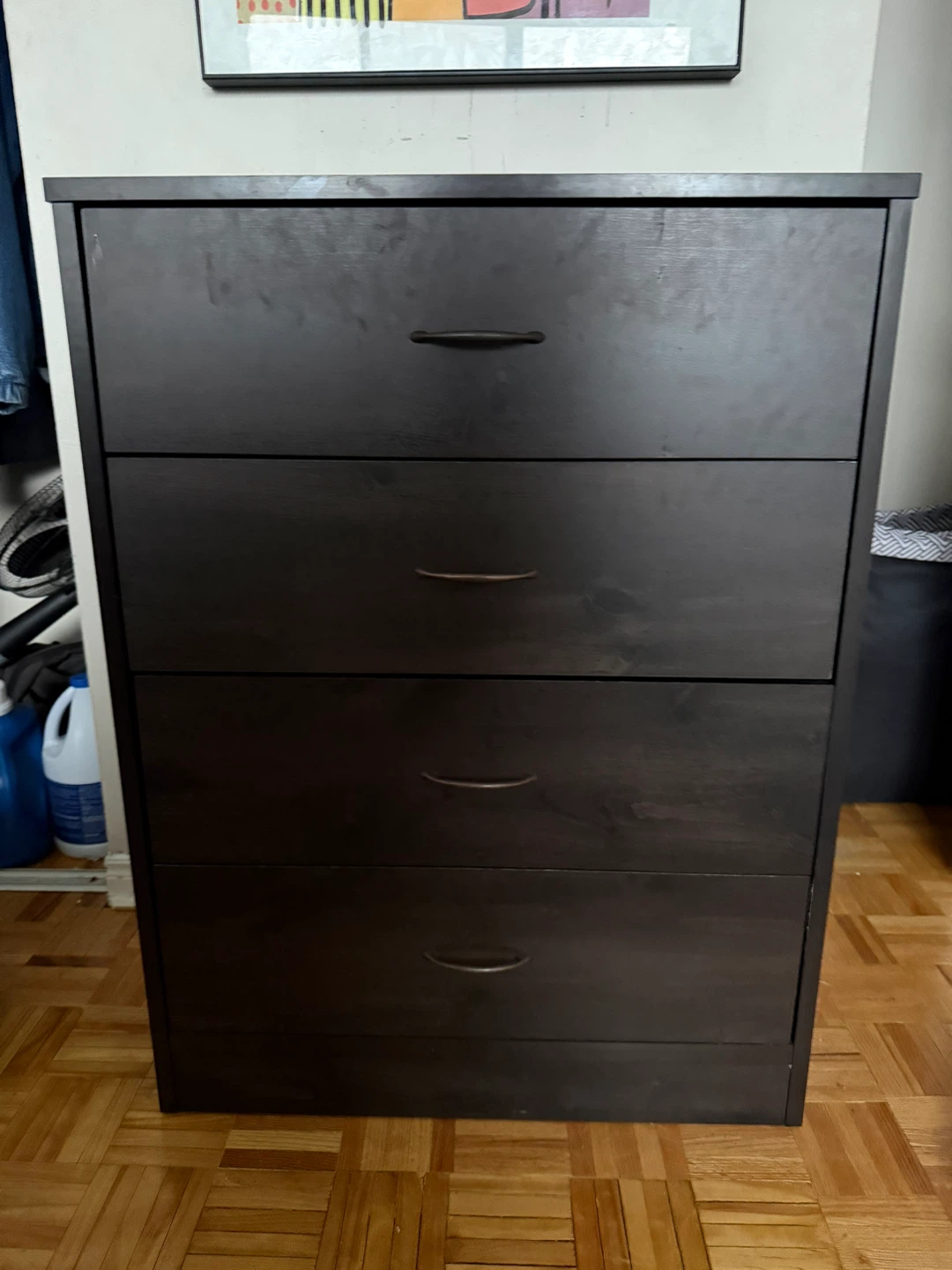 Dark Wood 4-Drawer Dresser (About waist high) - photo 3