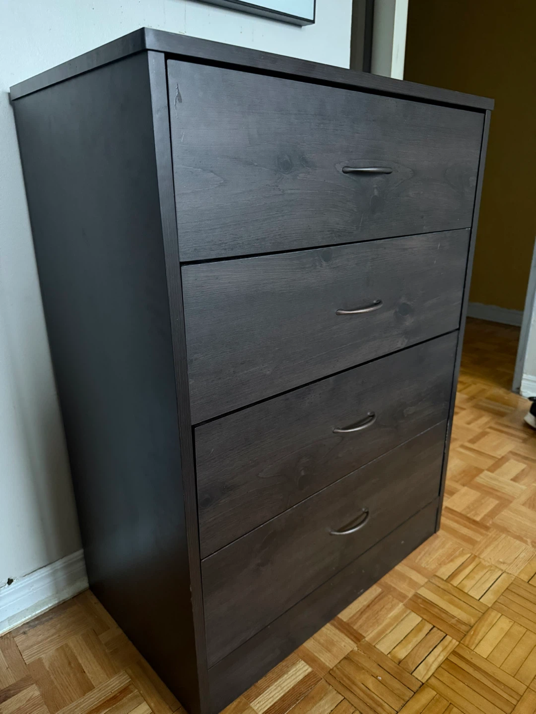 Dark Wood 4-Drawer Dresser (About waist high) - photo 5