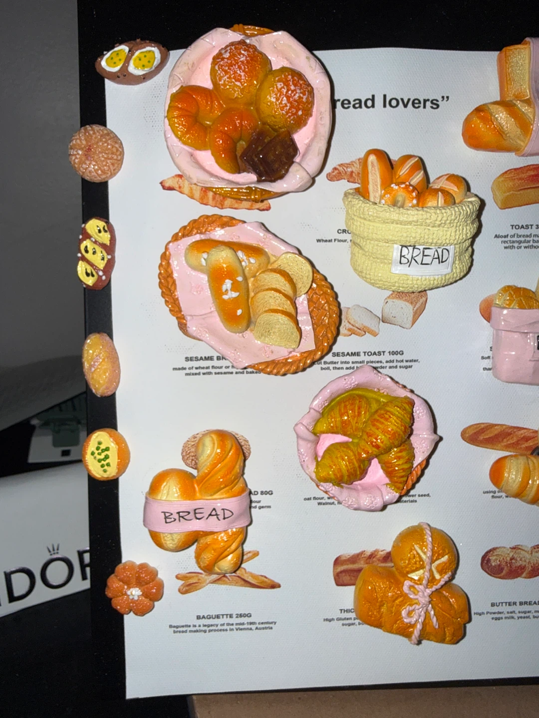 Miniature Bread & Pastry Fridge magnets - photo 2