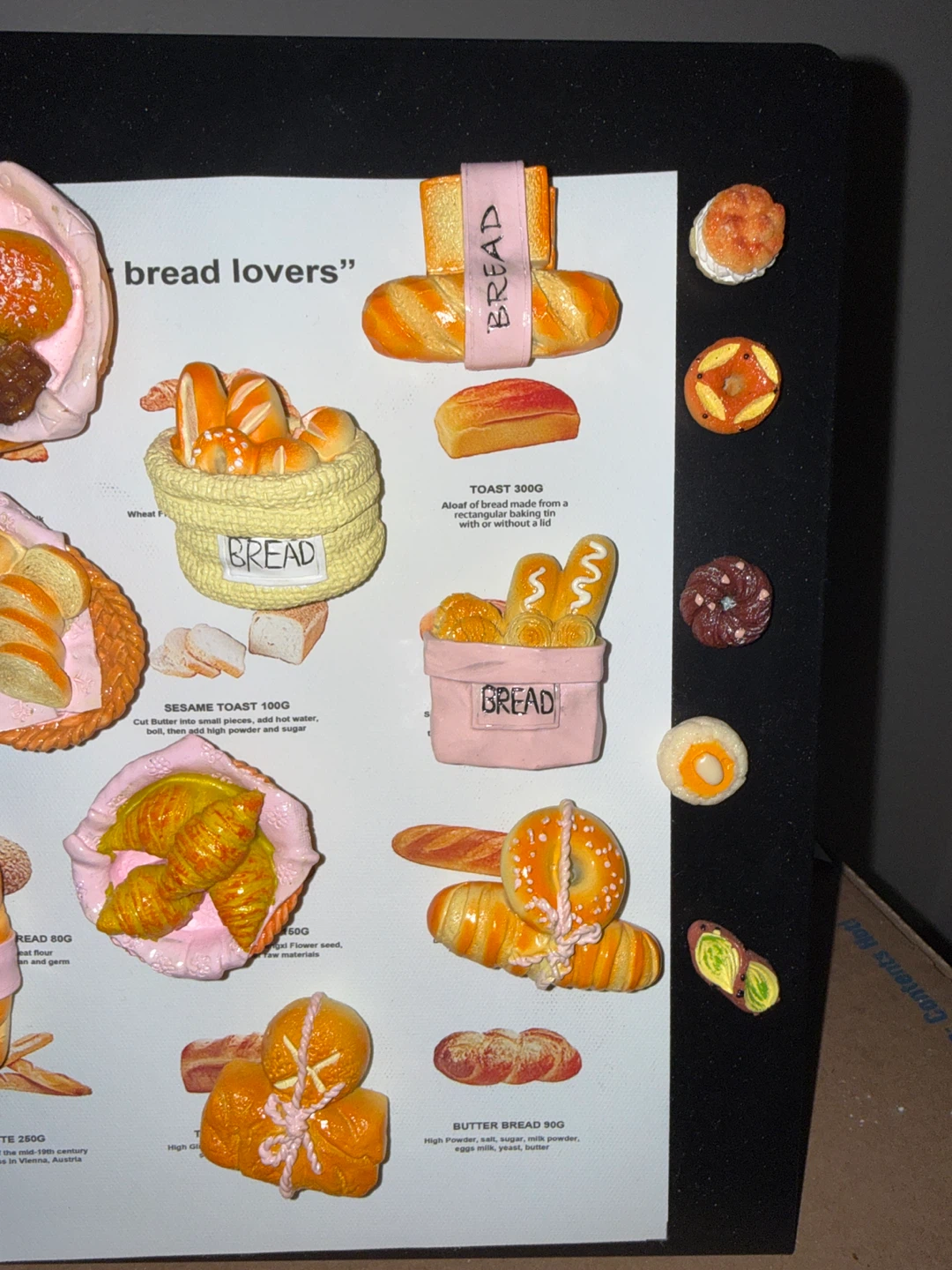 Miniature Bread & Pastry Fridge magnets - photo 3