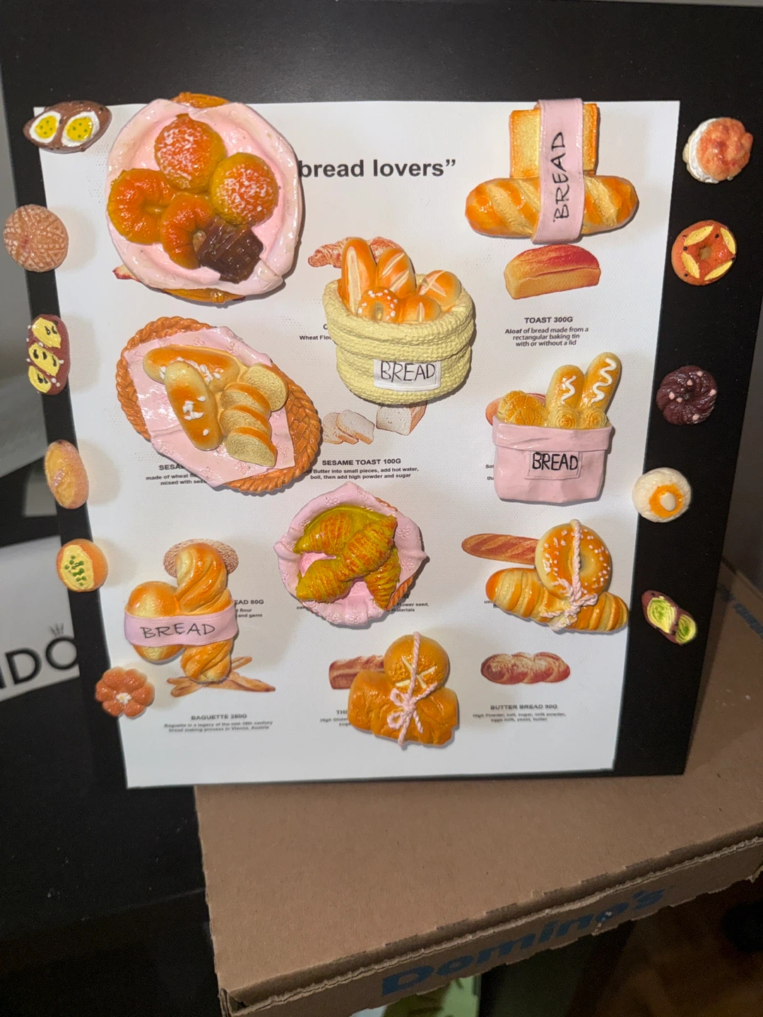Miniature Bread & Pastry Fridge magnets