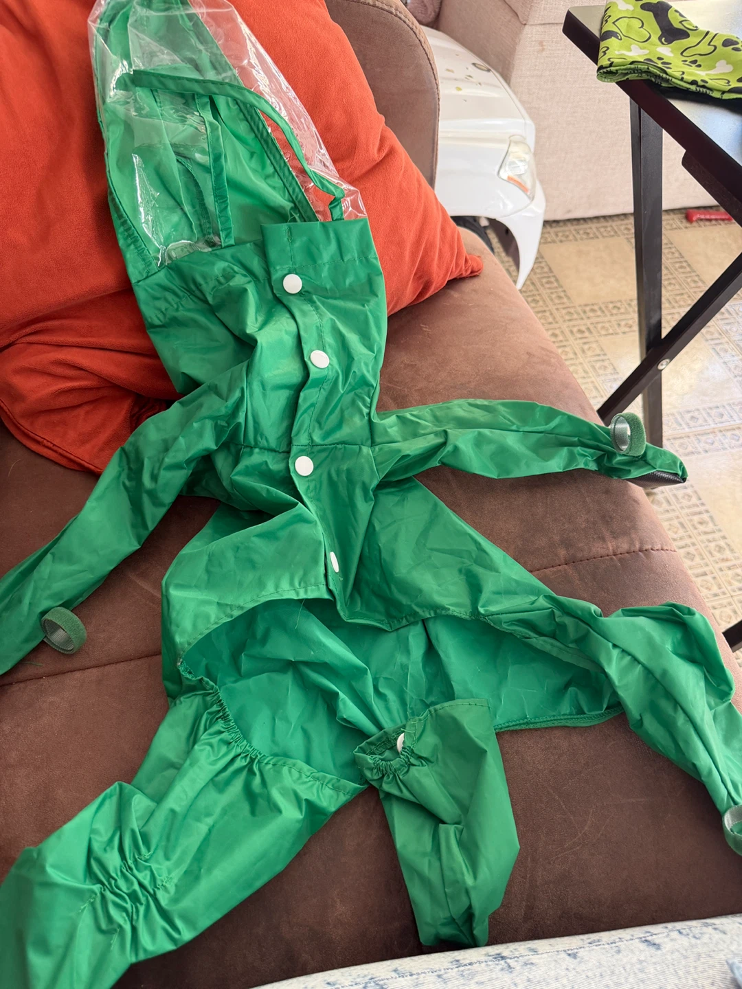 Green Dog Raincoat with Hood - photo 2