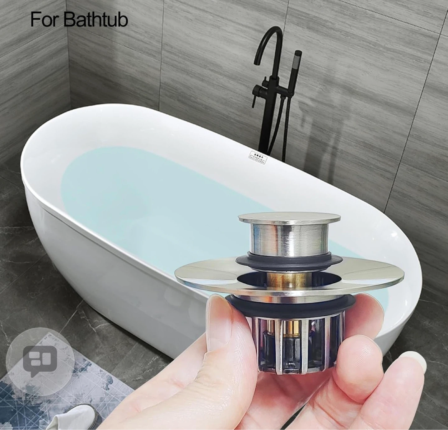 LEKEYE Bathtub Drain Stopper Plug - photo 2