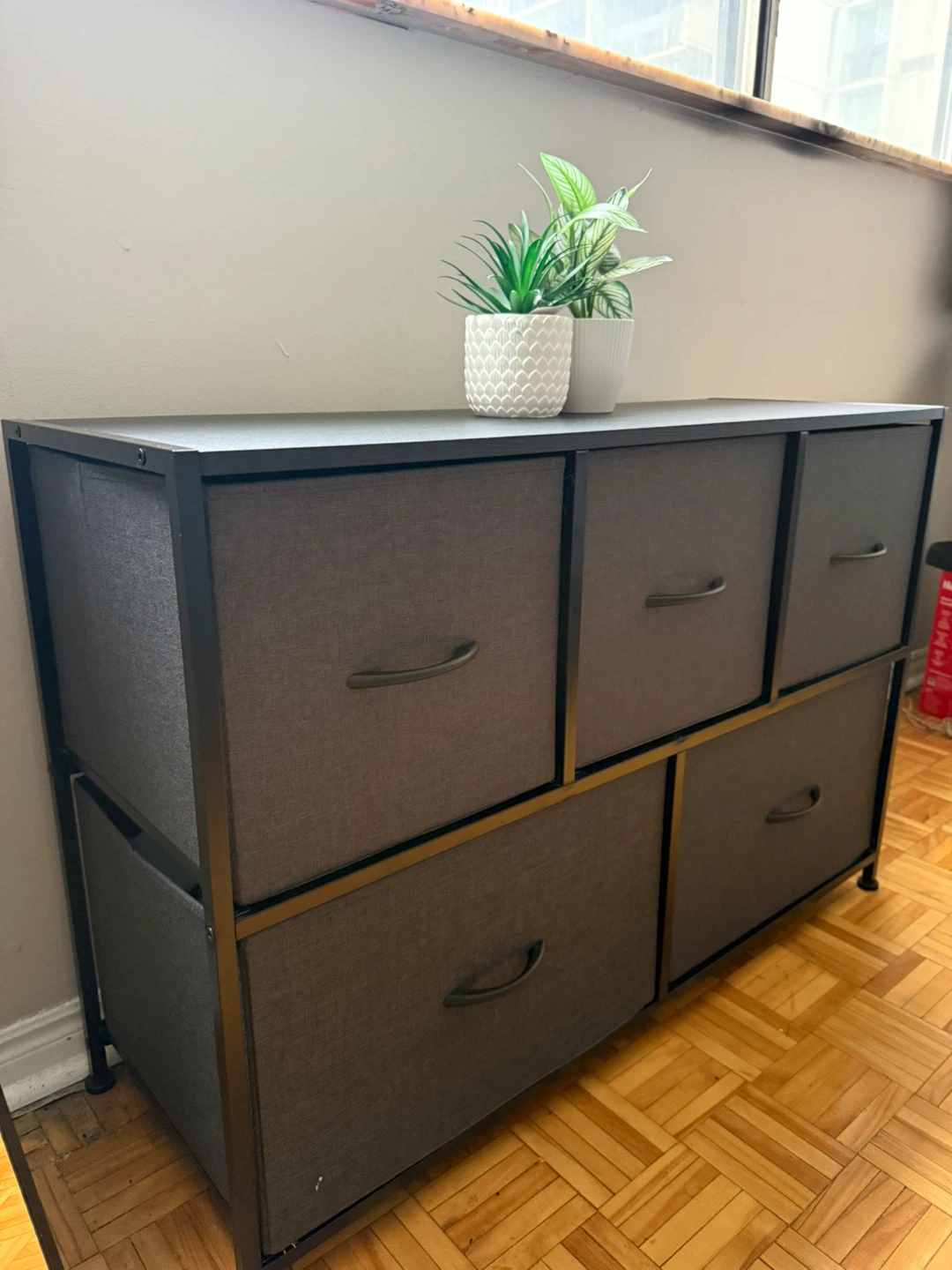 Dark Grey 6-Drawer Storage Dresser