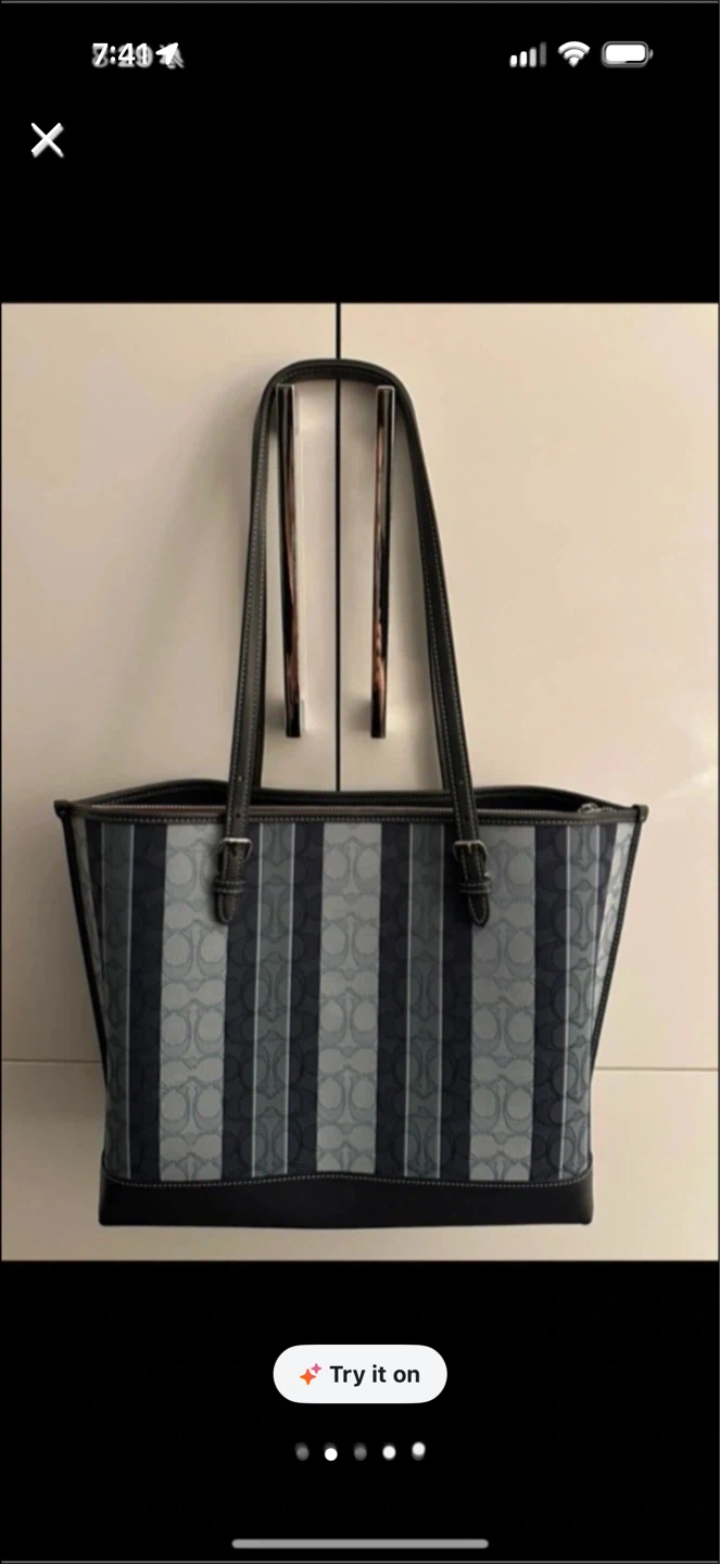 Coach Striped Tote Bag - photo 2