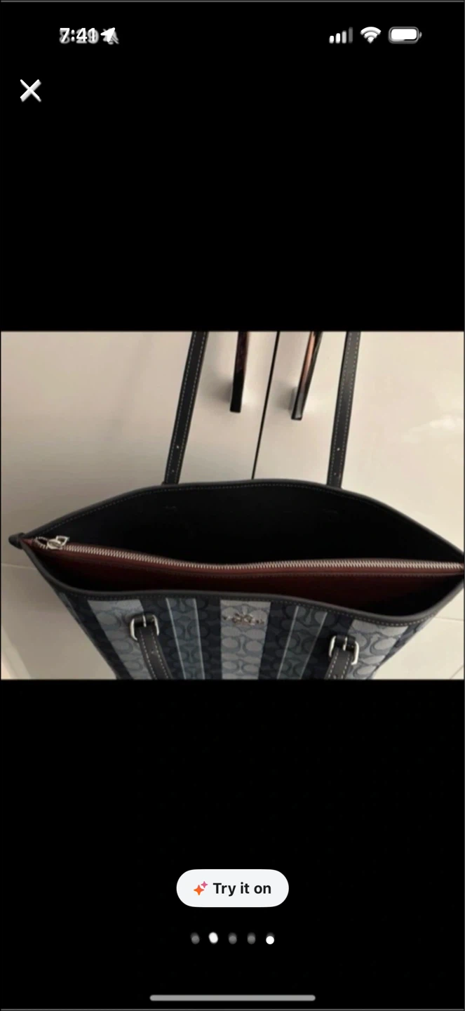 Coach Striped Tote Bag - photo 4