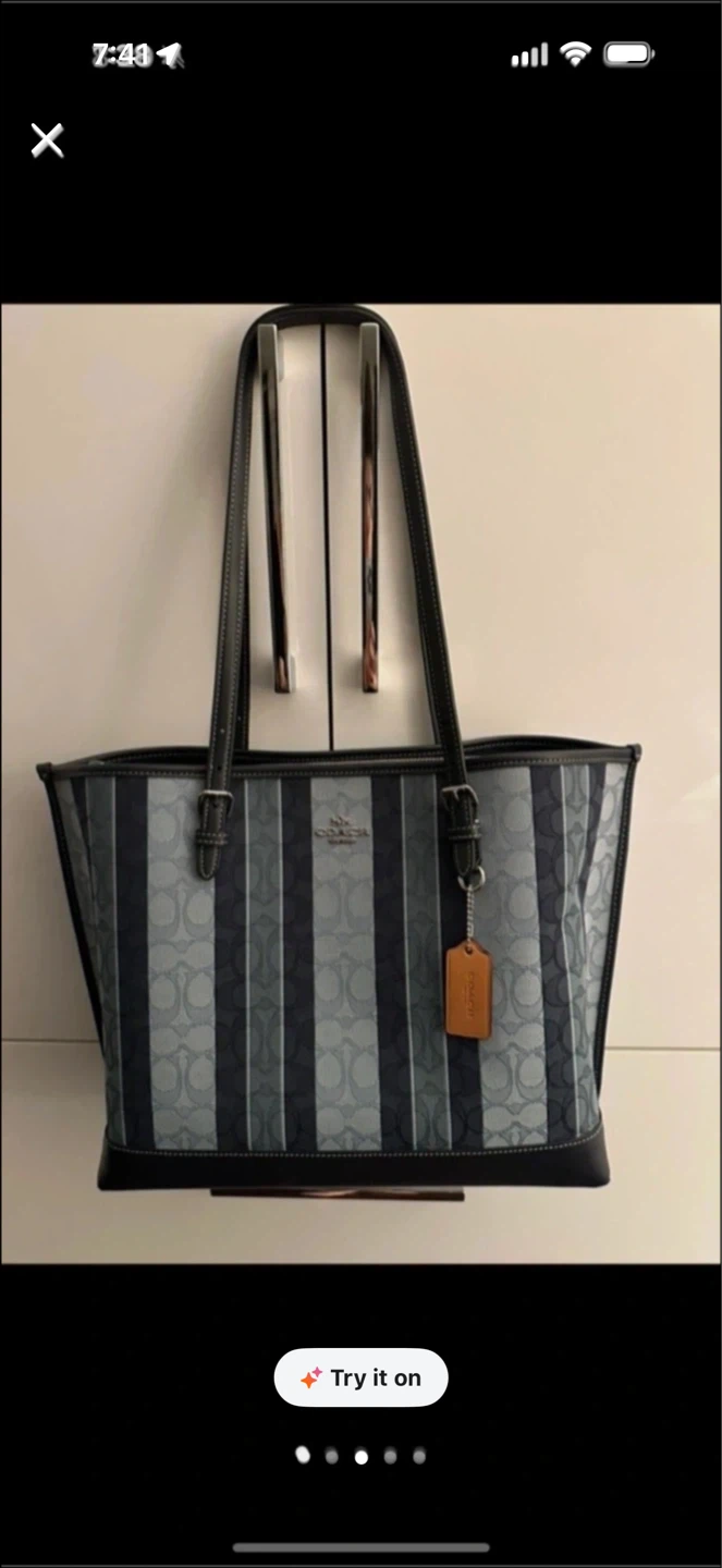 Coach Striped Tote Bag - photo 3