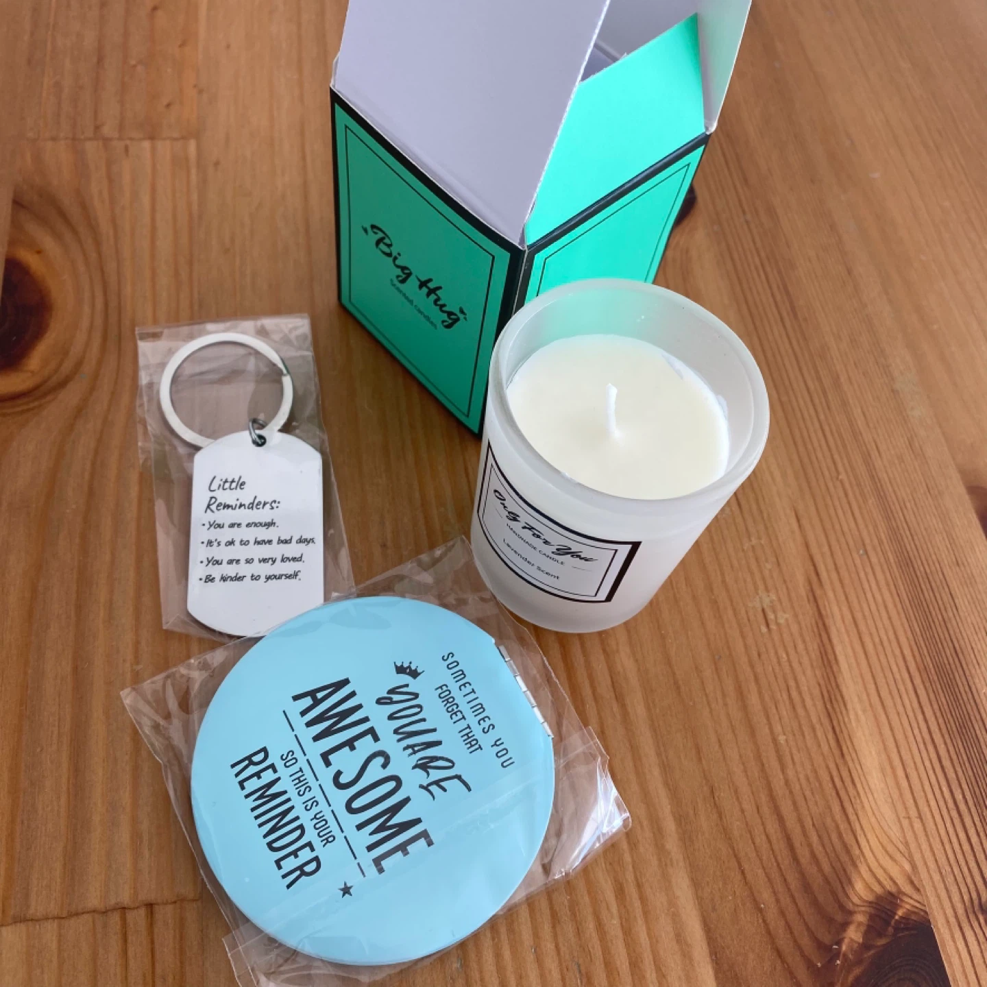 Lavender Scented Candle, Mirror and Keyring